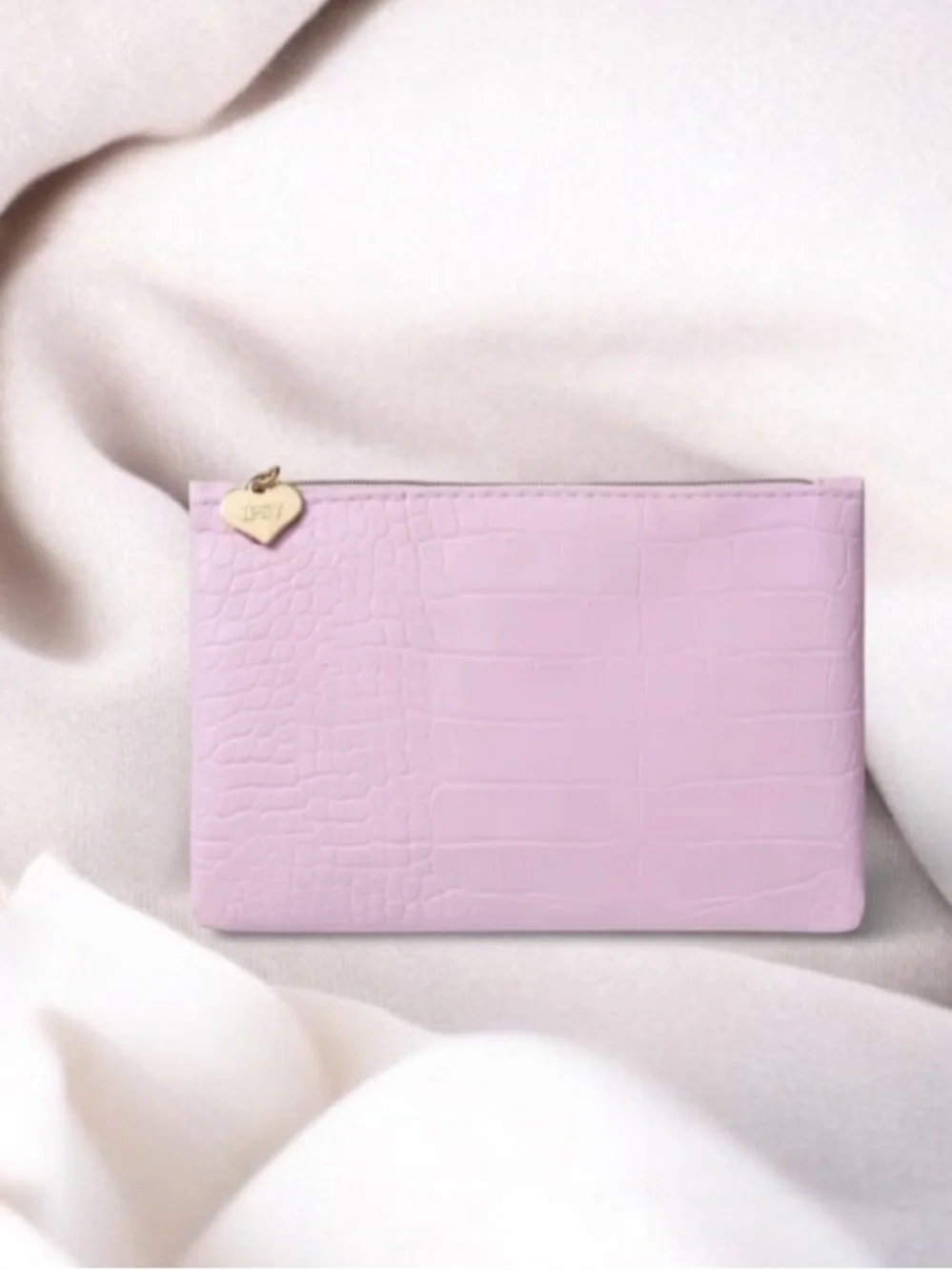 Ipsy ‘Self Love’ Light Pink Embossed Cosmetic Glam Bag